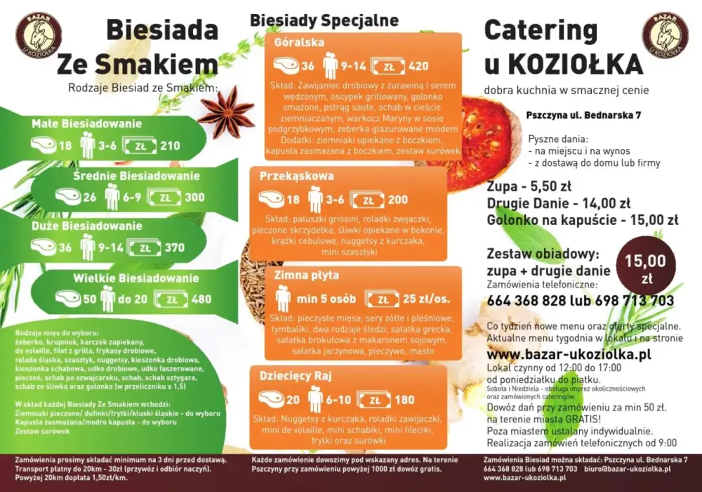 Bazar u Koziołka Pszczyna: Smak tradycji, dowóz i tajemnica nazwy