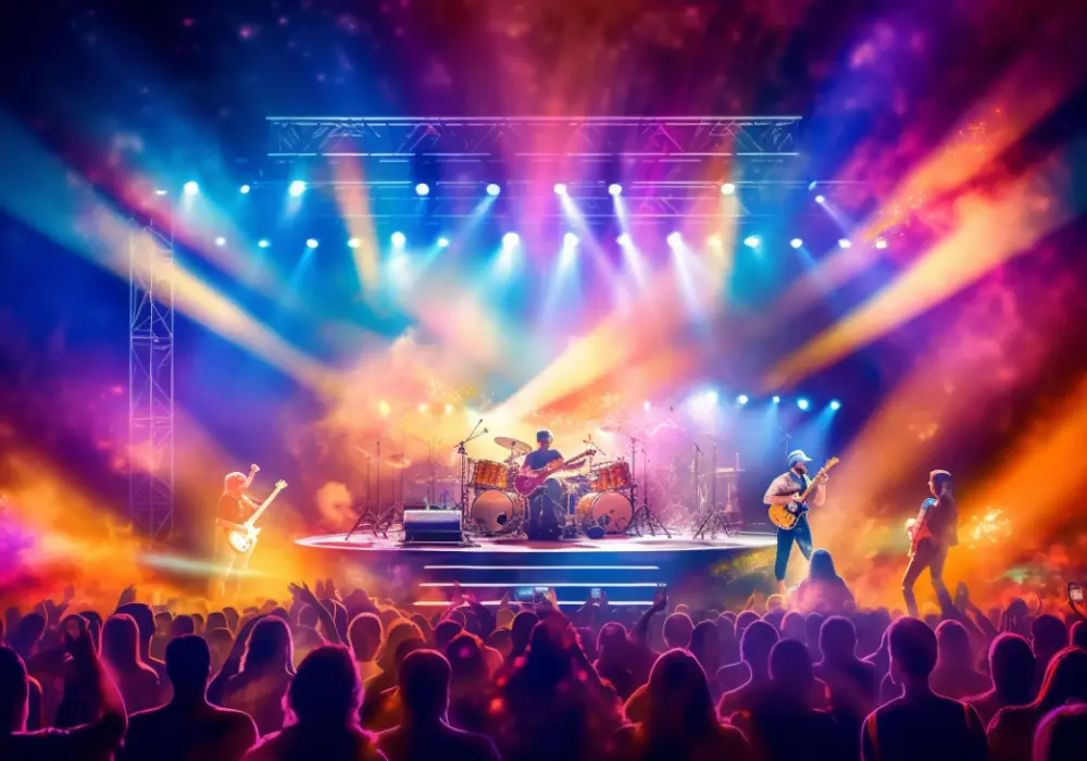 Wspólny koncert grupy wokalno-perkusyjnej i zespołu Zelenenebo w sali widowiskowej Pod Pegazem w Skoczowie