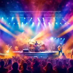 Wspólny koncert grupy wokalno-perkusyjnej i zespołu Zelenenebo w sali widowiskowej Pod Pegazem w Skoczowie