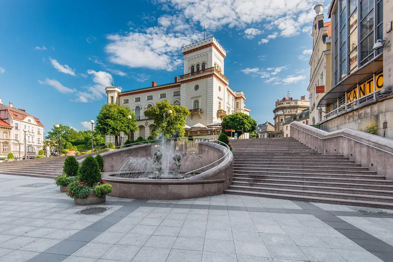 Plac Bolesława Chrobrego Bielsko-Biała zamek