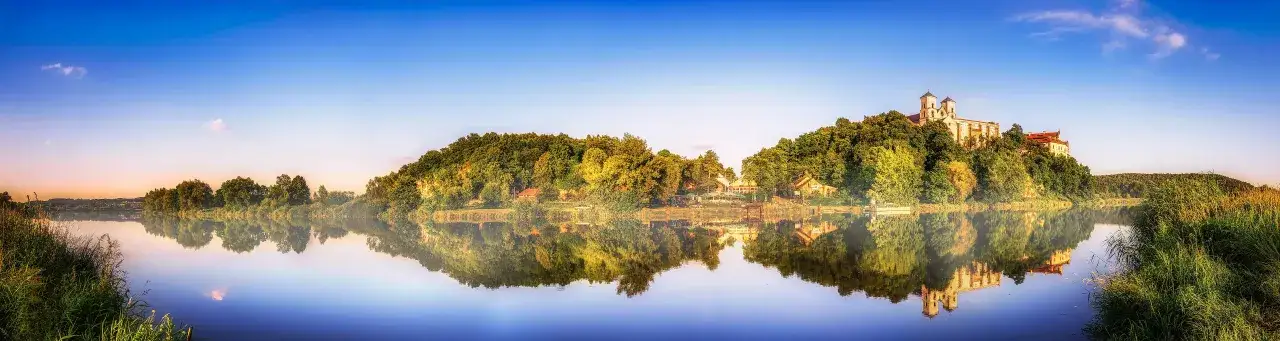Bielańsko-Tyniecki Park Krajobrazowy widok z lotu ptaka