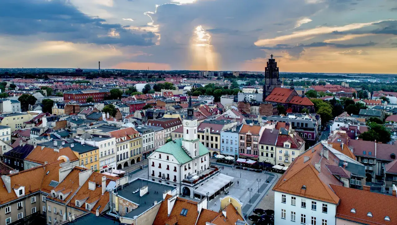Rynek w Gliwicach panorama