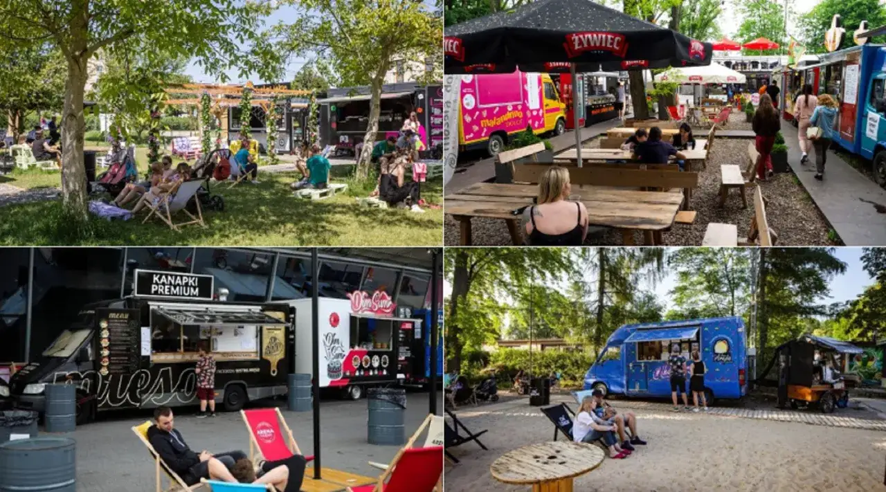 Plaża Rzeczyce udogodnienia food truck