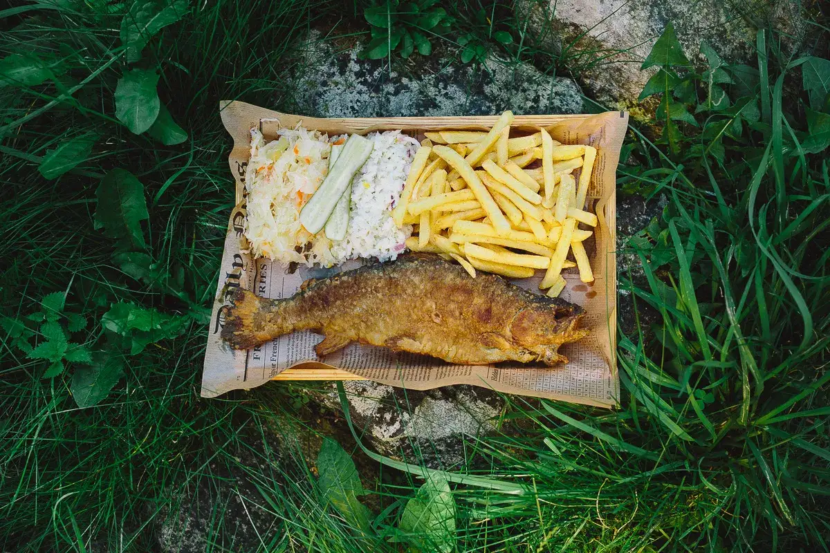 Koliba pod Czarcim Kopytem menu pstrąg