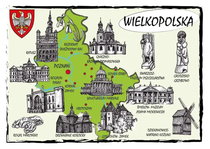 Zdjęcie Kompletna mapa zamków i pałaców Wielkopolski - najpiękniejsze rezydencje